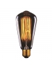60 Watt - Vintage Antique Bulb - 1910 Edison Style - 3.75 Inch Length - Medium E26 Base - Squirrel Cage Filament - Multiple Supports - Light Golden Glass